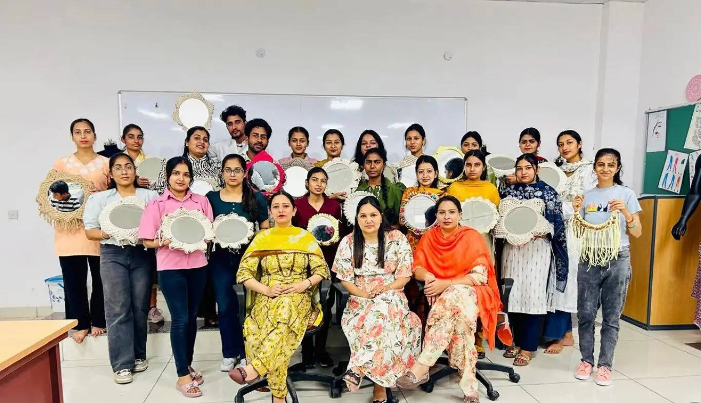 Macrame workshop organized by Fashion Design and Lifestyle Technology Department at Sirsa CDLU