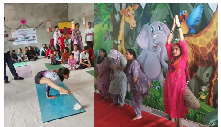  Block level yoga competition in Kagadana, Sulochana first, Santosh second and Neelam third in yoga competition