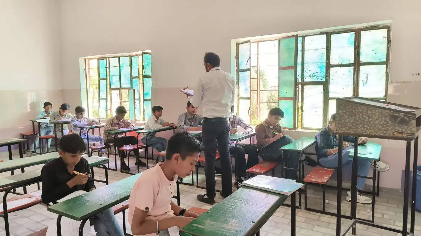 Entrance examination for class 11th held at Swami Vivekanand School of Arniyawali village in Sirsa