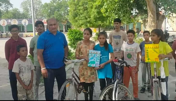 Special awareness campaign organized in village Bappa of Sirsa district on World Bicycle Day