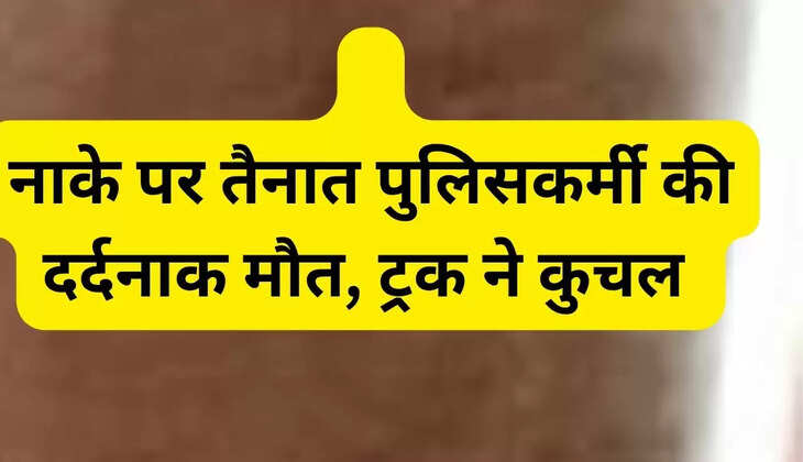   नाके पर तैनात पुलिसकर्मी की दर्दनाक मौत, ट्रक ने कुचल 