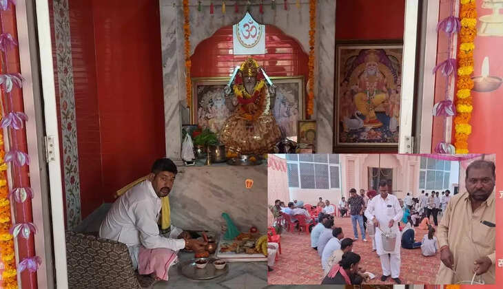 A huge feast was organised at Shri Vishwakarma Dham, Lord Vishwakarma is the idol of worship for the workers: Billu Ram/Vasudev Contractor