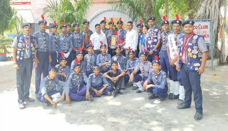 Scout and Guide team won the parade in the 79th Independence Day celebration
