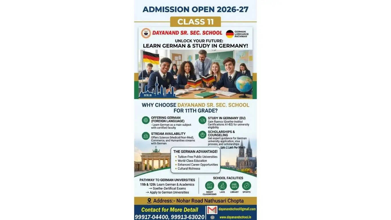 Students at Dayanand School in Nathusari Chopta will now learn German; the 'Ausbilding Program' will open doors to careers abroad.
