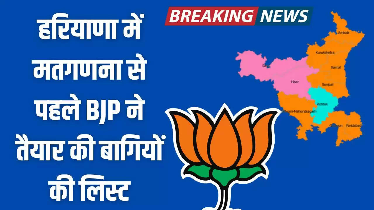  Haryana News: हरियाणा में मतगणना से पहले BJP ने तैयार की बागियों की लिस्ट, हर सीट पर 15 से 17 बड़े नाम 