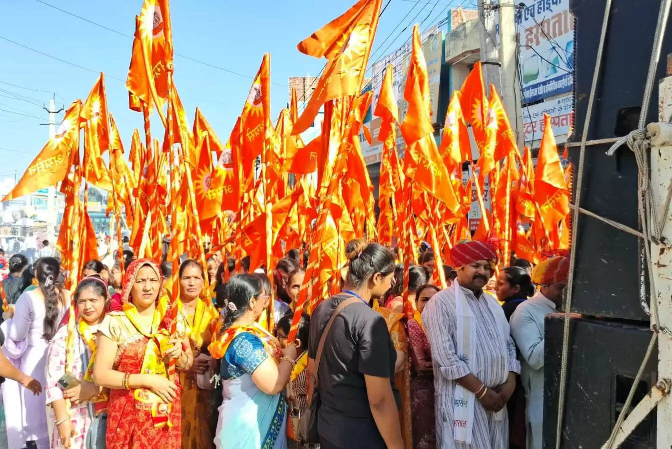 A grand procession was taken out in Sirsa on the birth anniversary of Maharaja Agrasen ji, Gobind Kanda flagged it off
