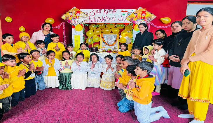 Basant Panchami festival was celebrated with great enthusiasm at Sant Kabir International School, Chowpata