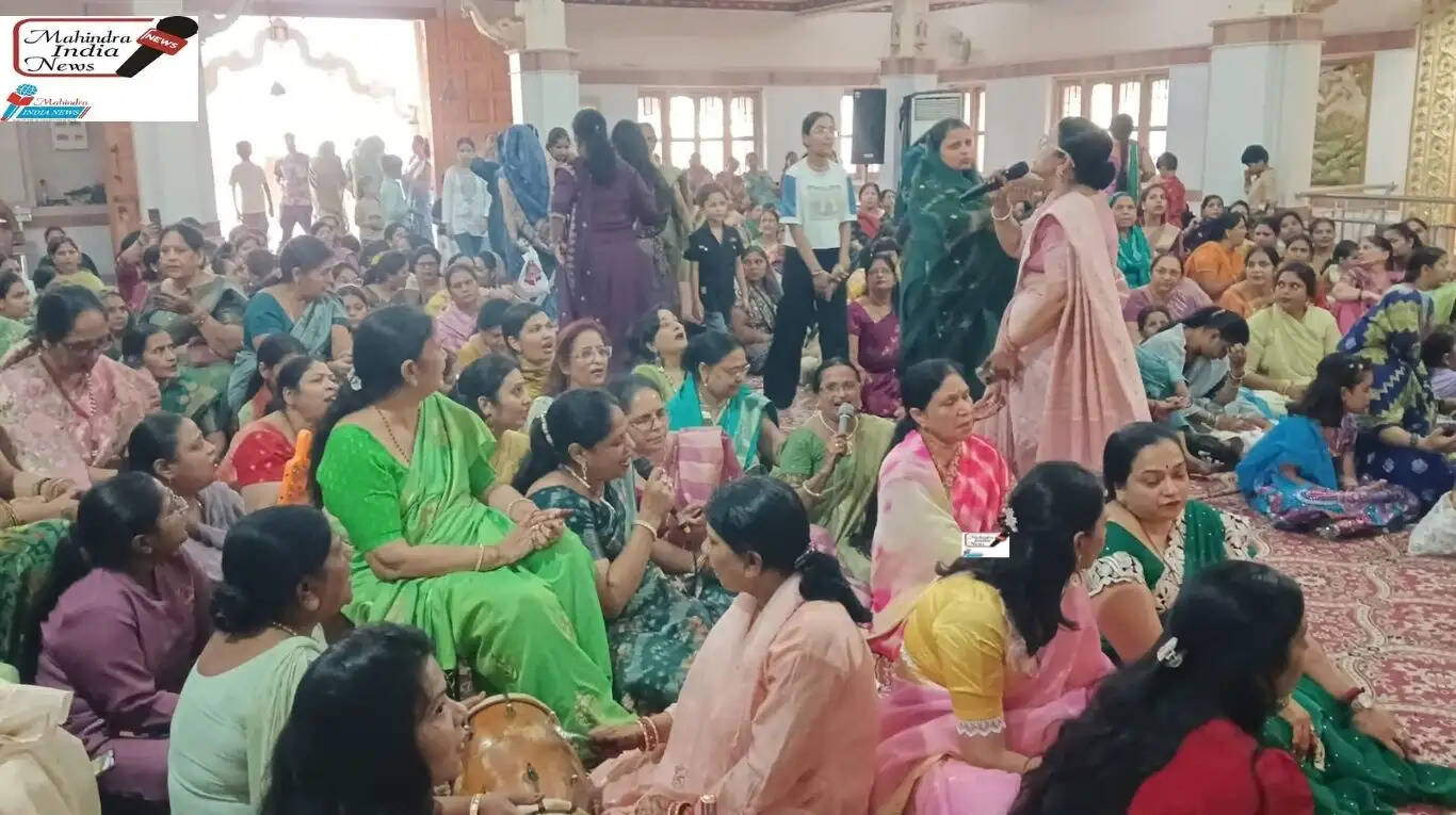 Teej Mahotsav celebrated with great fervor at Shri Khatu Shyam Dham; devotees personally swung Baba Shyam on the ceremonial swing