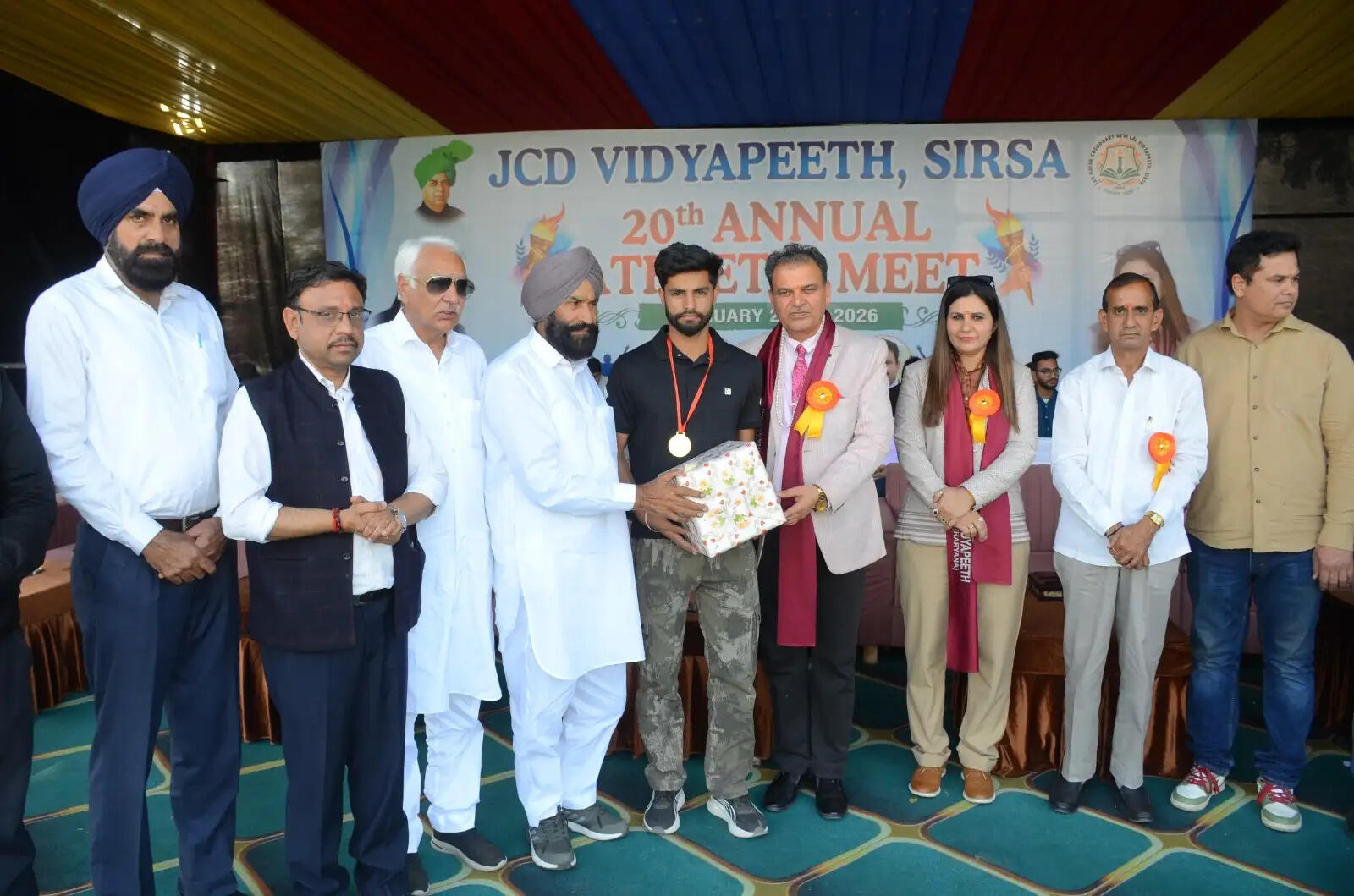 JCD Memorial College became the overall winner, Sahil among boys and Veerpal and Karmapal among girls were the best athletes