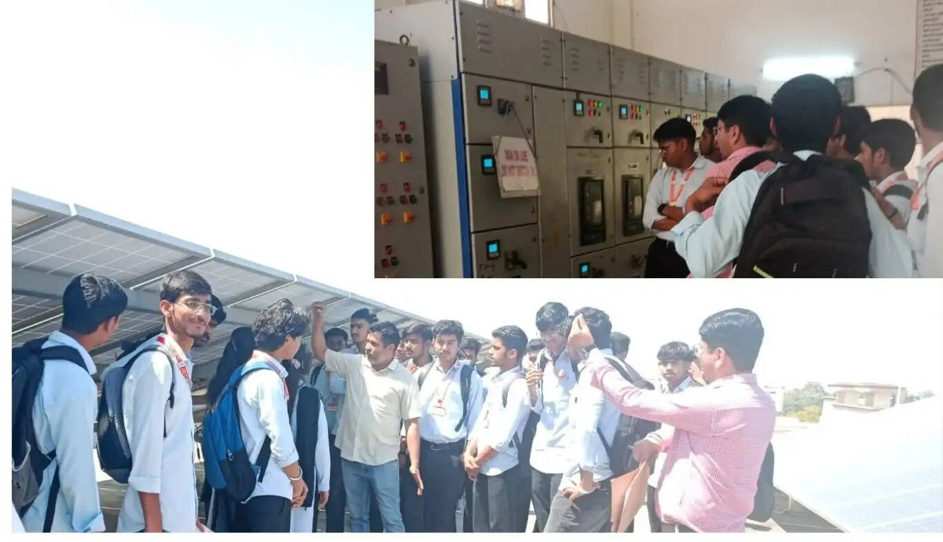 Electrical Engineering students of CDL Government Polytechnic, Nathusari Chaupata made an industrial visit to the solar plant at CDLU Sirsa