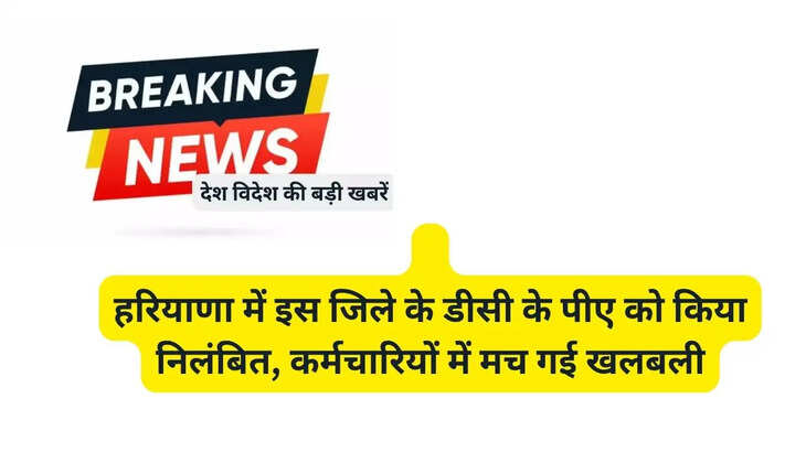   हरियाणा में इस जिले के डीसी के पीए को किया निलंबित, कर्मचारियों में मच गई खलबली