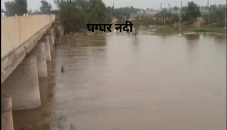 The water level in Ghaggar river is constantly rising, danger, see how much water has reached where