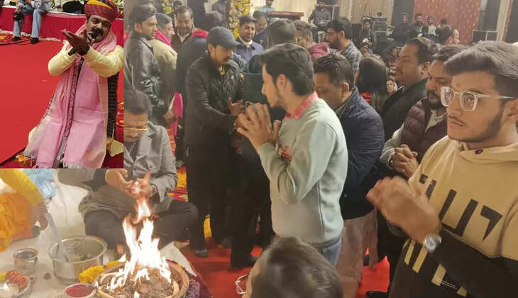 On the third day of Shri Shyam Khatu Mahotsav in Sirsa, devotees chanted Shri Shyam Bhajan and took a dip in the Ganga