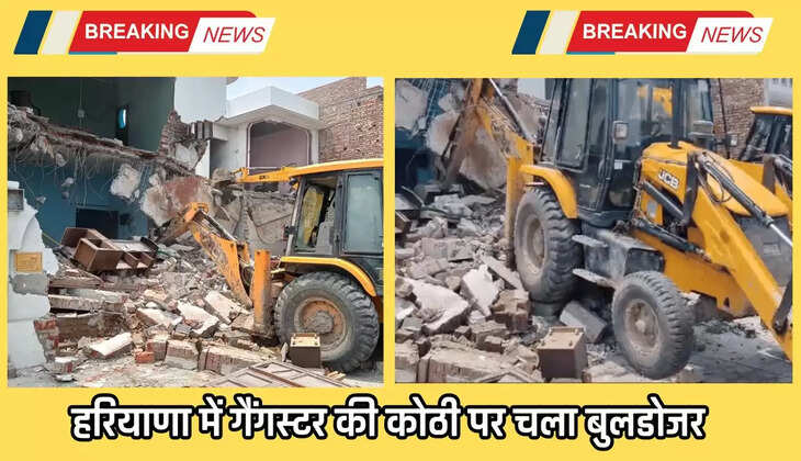  Haryana: हरियाणा में गैंगस्टर की कोठी पर चला बुलडोजर, बिना नक्शा पास कराए बनाई थी कोठी