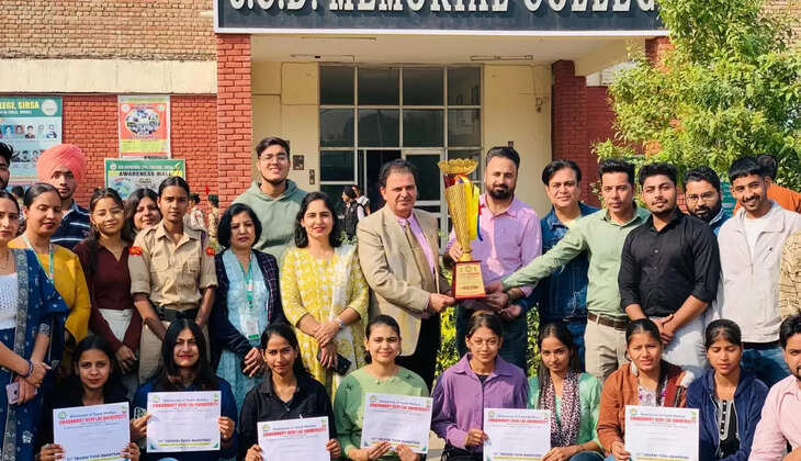 JCD Memorial College won 7 awards in the 11th Youth Festival held at CDLU Sirsa