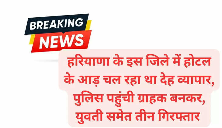In this district of Haryana, prostitution was going on under the guise of a hotel, police reached there posing as customers, three people including a girl were arrested