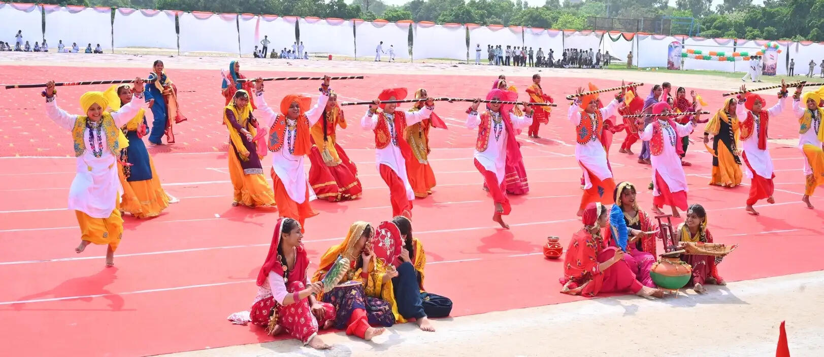 A district-level ceremony was held at Shaheed Bhagat Singh Stadium in Sirsa; the chief guest, Agriculture and Farmers' Welfare Minister Shyam Singh Rana, hoisted the flag