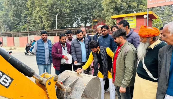 Construction work of street number 2 started in Sundar Nagar of Sirsa city