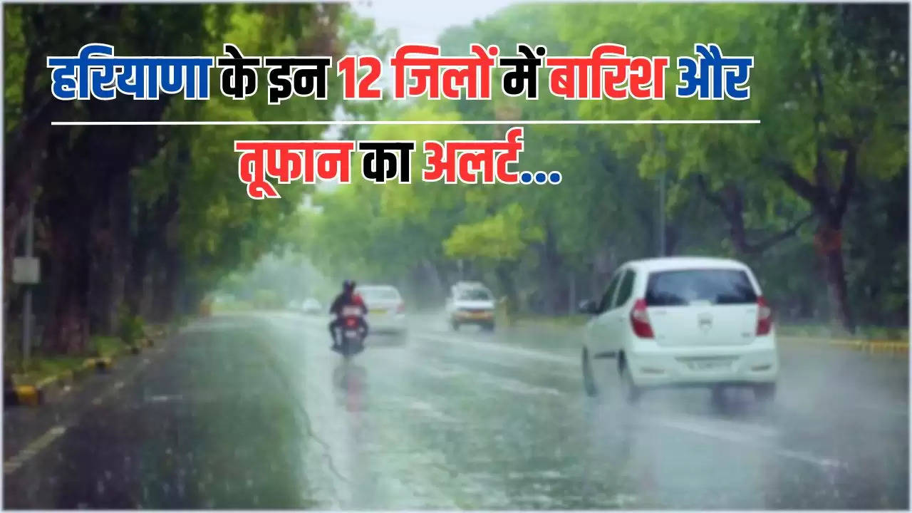  Haryana Weather Alert: हरियाणा के इन 12 जिलों में बारिश और तूफान की संभावनाए, IMD ने जारी किया अलर्ट 