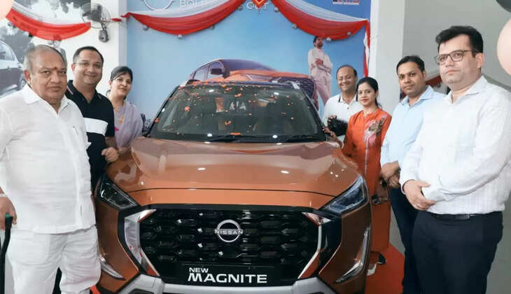 RP Jhunthara Motors launches new Magnite face light car in Haryana, this is special in the car