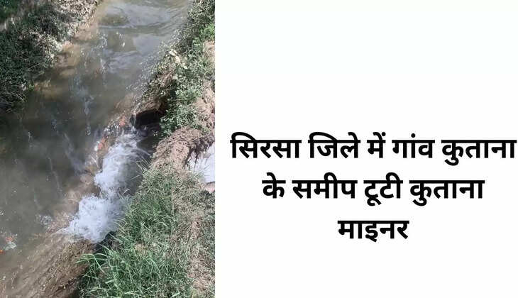 सिरसा जिले में गांव कुताना के समीप टूटी कुताना माइनर
