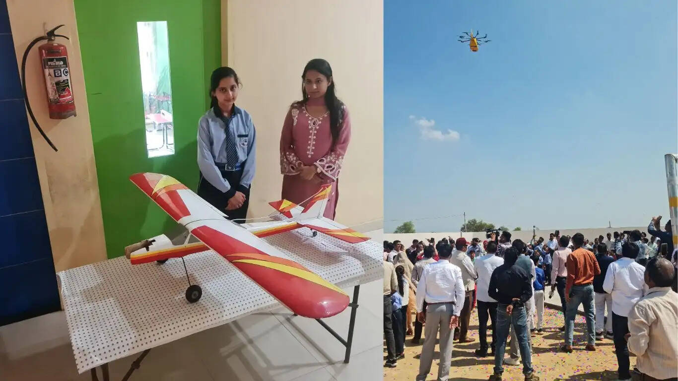 Air show was held at Cosmount International School of Barasari village in Sirsa district, aeroplanes and helicopters displayed their skills in the demo, people were surprised