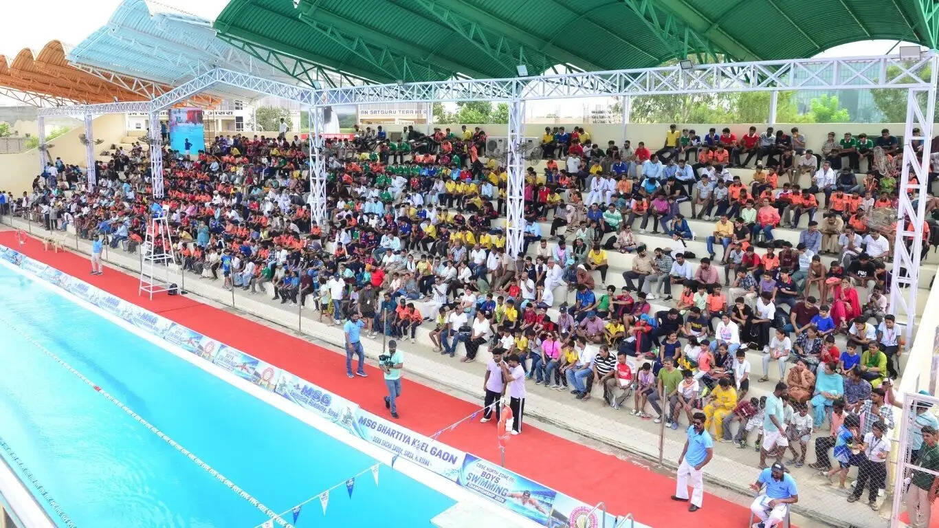 Swimming extravaganza kicks off in Sirsa; 1,200 swimmers from 356 schools showcase their skills