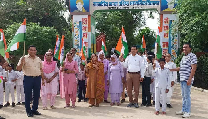 Tiranga Yatra organized in village Nathusari Kalan, Tricolor is a symbol of national unity and pride: Rita Kasaniya
