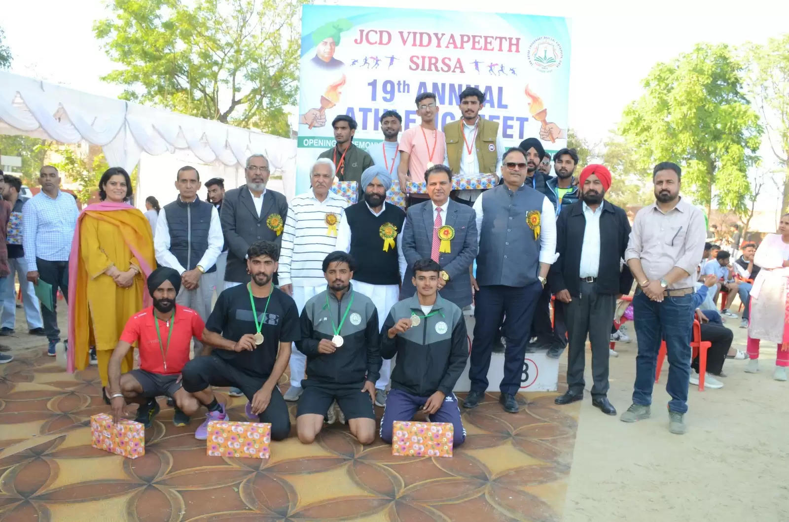 JCD Memorial College became the overall winner in the two-day 19th annual sports competition held at Sirsa JCD Vidyapeeth