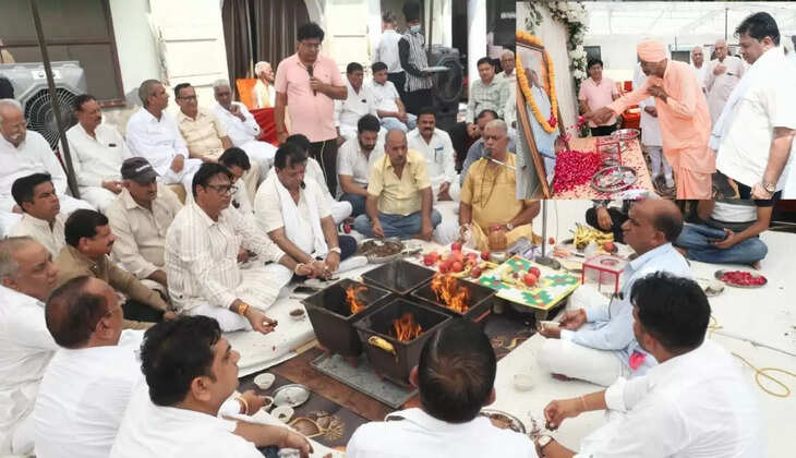 Thousands of people paid floral tribute to Haryana's senior Congress leader late Hoshiyari Lal Sharma with tearful eyes, these leaders reached Sirsa