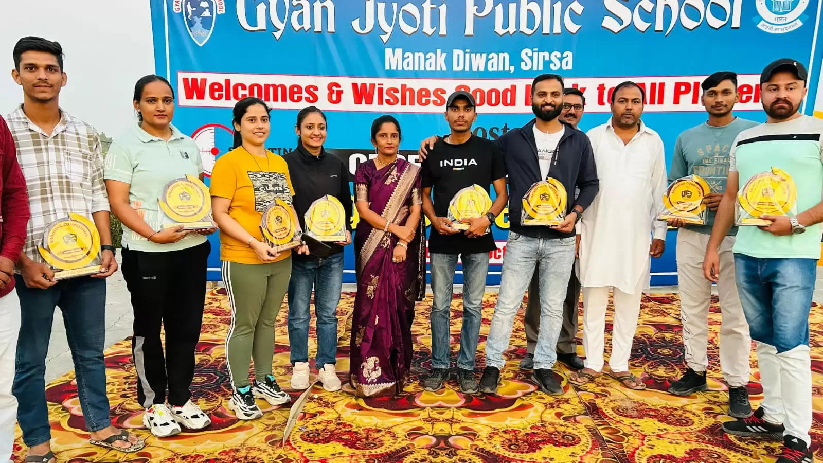 Three day CBSE North Zone Shooting Competition concluded at Gyan Jyoti School of Manak Diwan in Sirsa