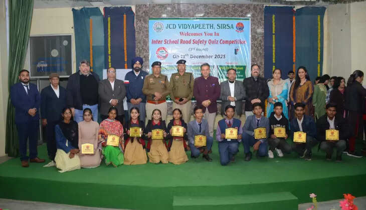 JCD Vidyapeeth organised an inter-school quiz competition to create awareness on road safety