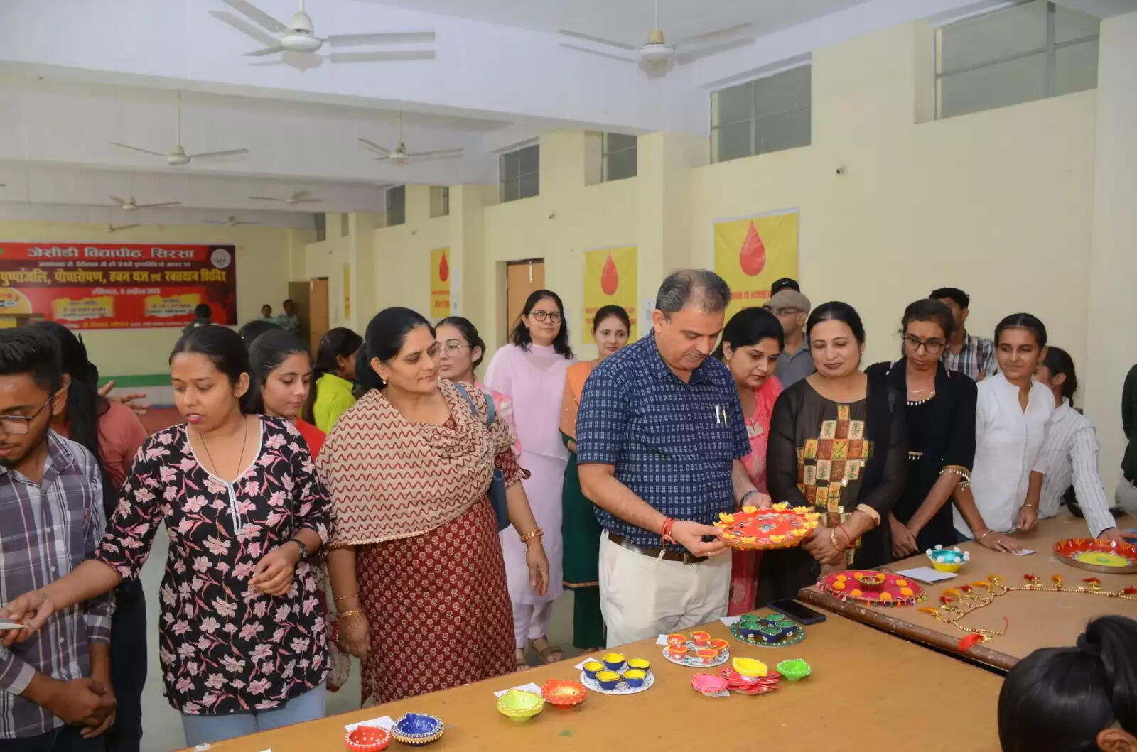 Many competitions were organised at JCD Teaching College, Sirsa on the occasion of Diwali