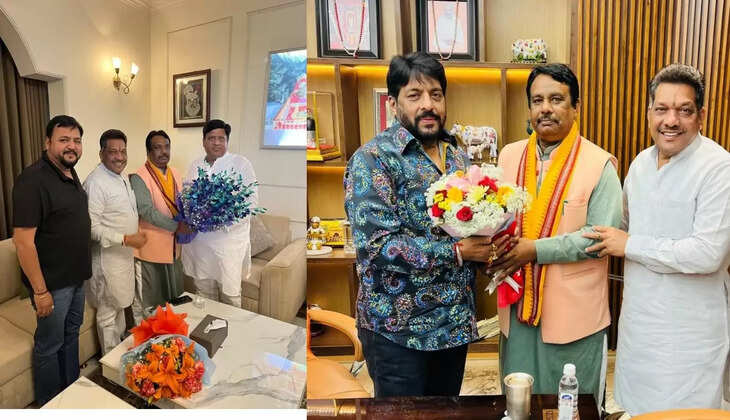 Sirsa Nagar Panchayat President Veer Shanti Swaroop met Halopa supremo and former minister Gopal Kanda and local bodies minister Vipul Goyal