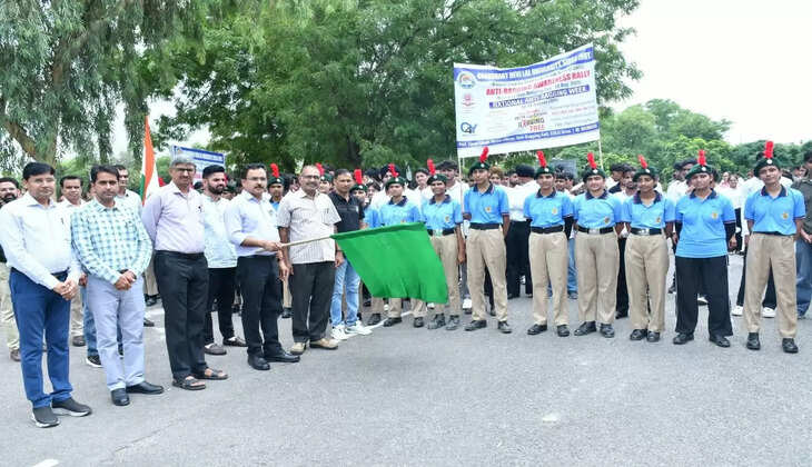 Students took out anti-ragging rally in CDLU SIRSA campus