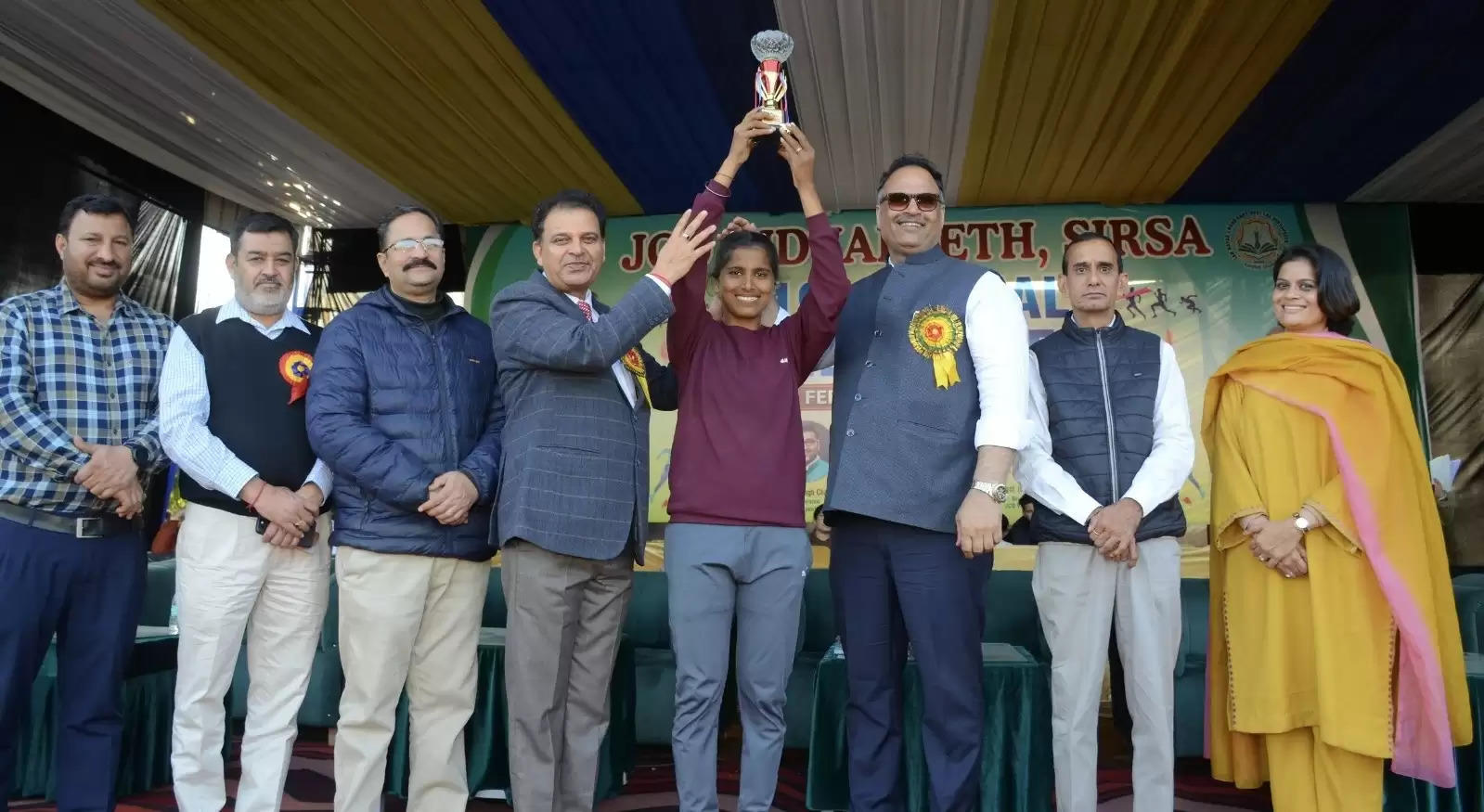 JCD Memorial College became the overall winner in the two-day 19th annual sports competition held at Sirsa JCD Vidyapeeth