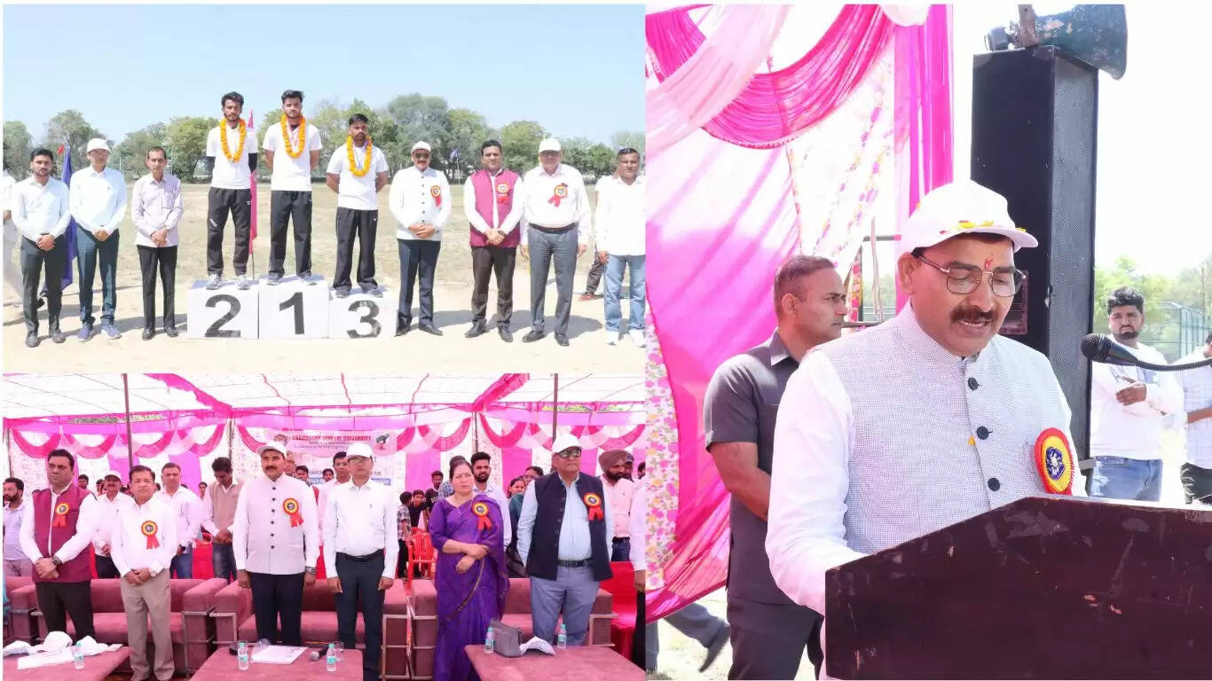 13th Athletic Meet begins at CDLU Sirsa: Participating in sports relieves mental stress: VC Prof. Narsiram Bishnoi