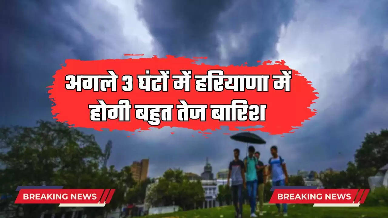 Haryana : हरियाणा के इन इलाकों में अगले 3 घंटों में होगी बहुत तेज बारिश, मौसम विभाग ने जारी किया अलर्ट 