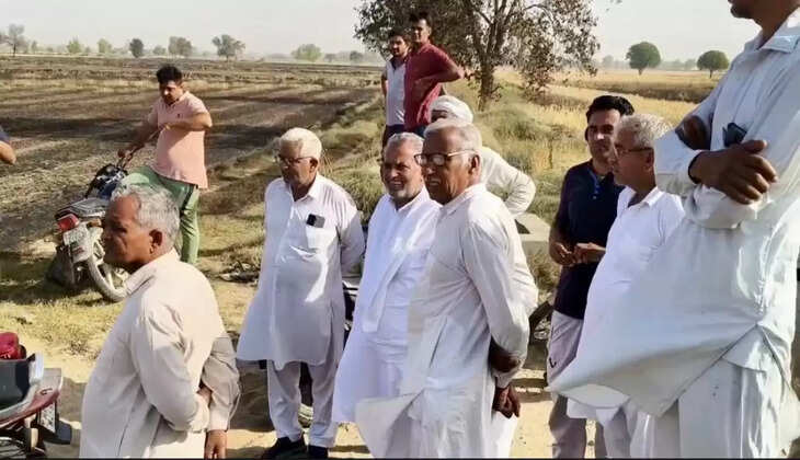 Ellenabad MLA Bharat Singh Beniwal visited the fields of Rupana and Ludesar where wheat crops were burnt due to fire, this is what the MLA said