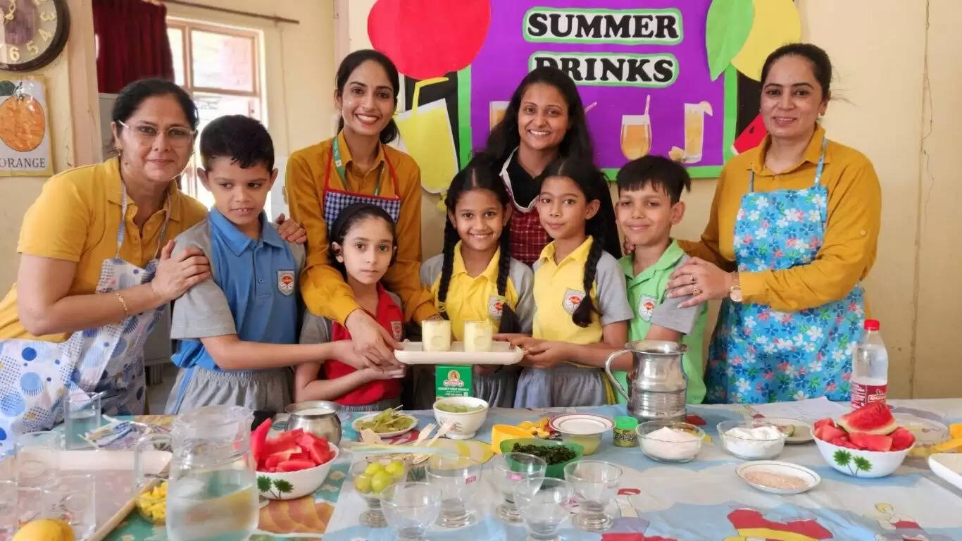 The Sirsa School's junior wing taught children how to make cold drinks