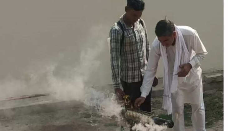 Fogging was carried out in urban and rural areas to prevent mosquitoes