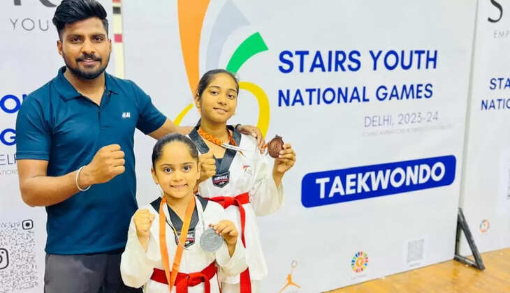 स्टेयर ताईक्वांडो नैशनल चैंपियनशिप में मानुषि अरोड़ा ने सिल्वर व दृशी गर्ग ने जीता कांस्य