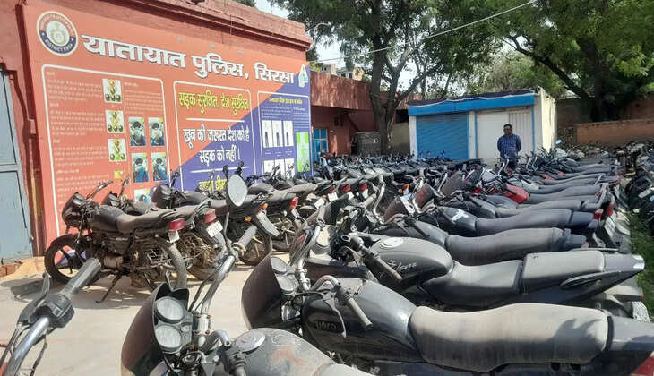 In Haryana's Sirsa, vehicle owners are not releasing their impounded vehicles, police will auction them