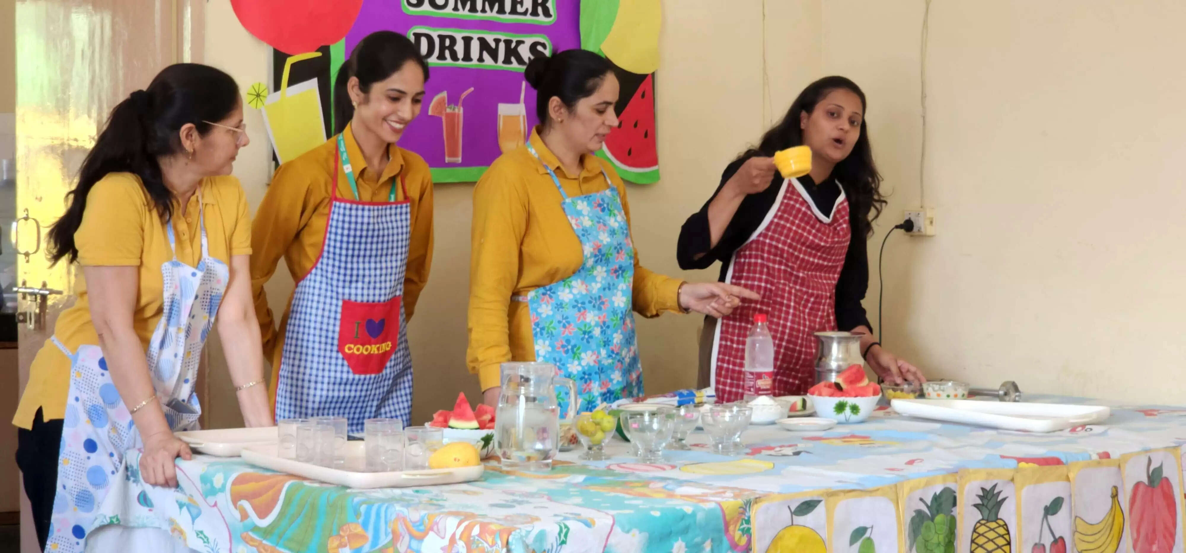 The Sirsa School's junior wing taught children how to make cold drinks
