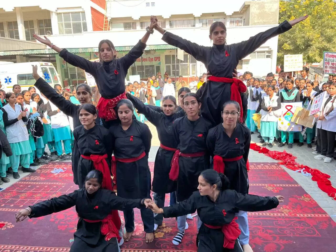 Rajendra Institute SIRSA organised an awareness rally on World AIDS Day